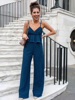 Anthropologie Ett:twa Denim Wide Leg Jumpsuit size medium women’s